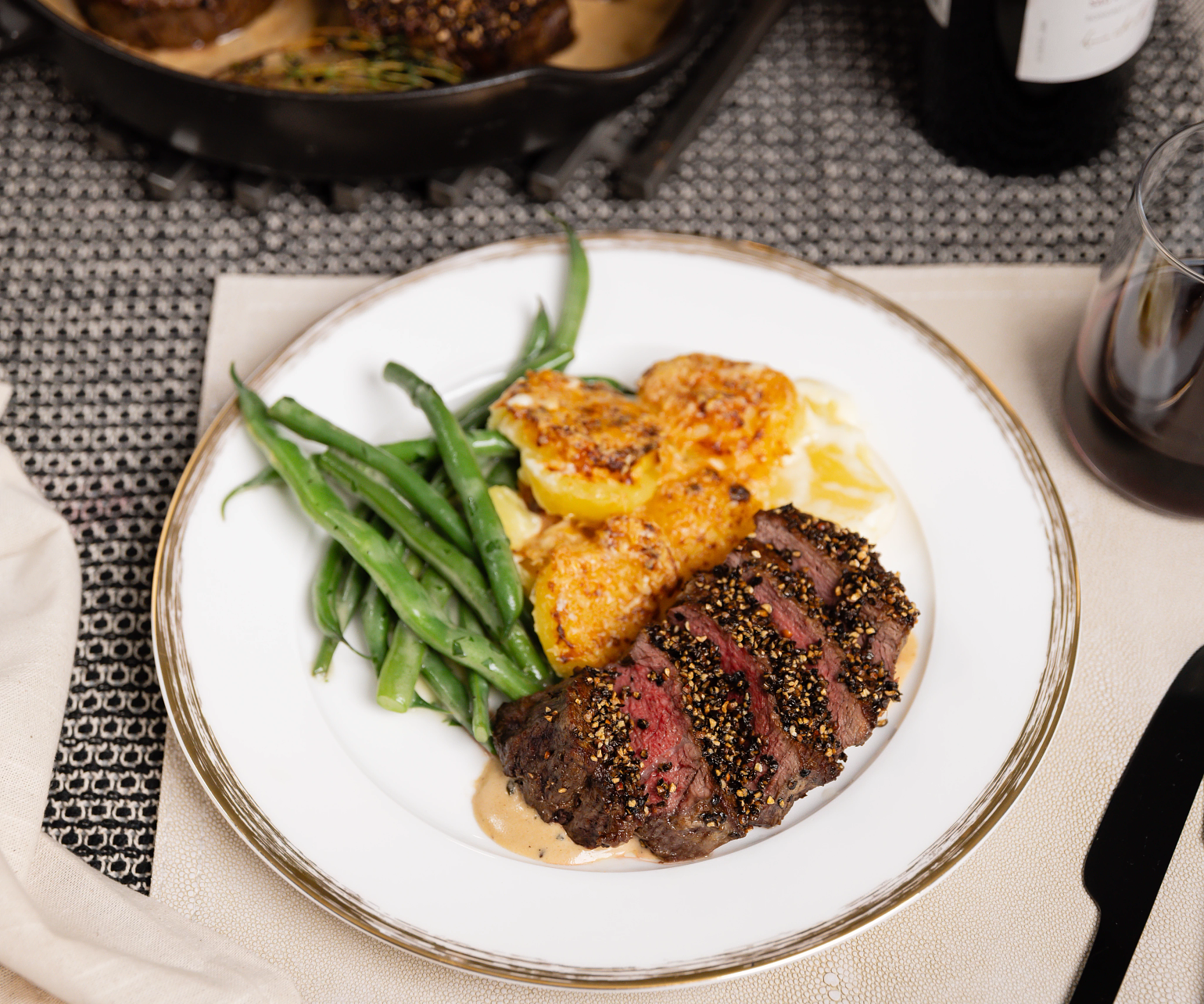 Cast-Iron Steak Au Poivre